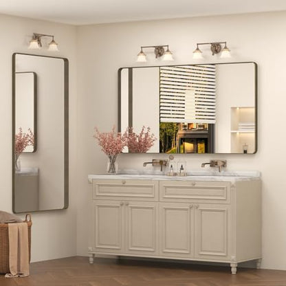 55x36 Inch Bronze Bathroom Vanity Mirror for Wall