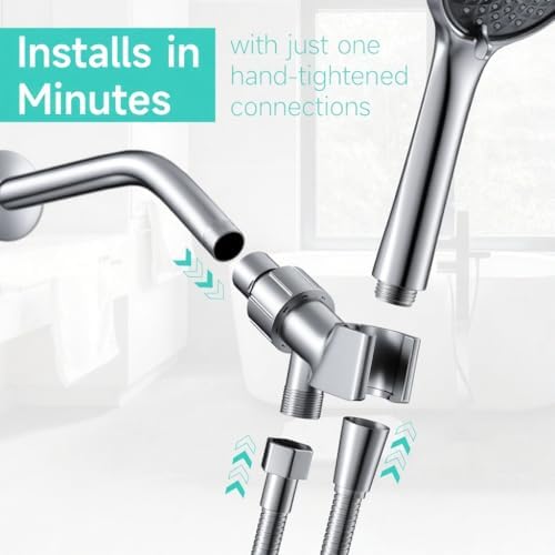 Adjustable Shower Head Holder, Chrome shower bracket