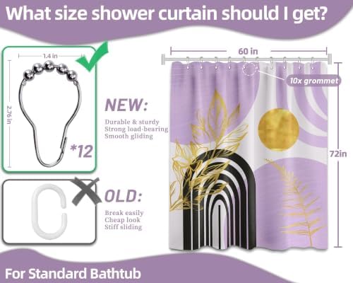 Light Purple Shower Curtain, 60X72 in, Century Modern Girls