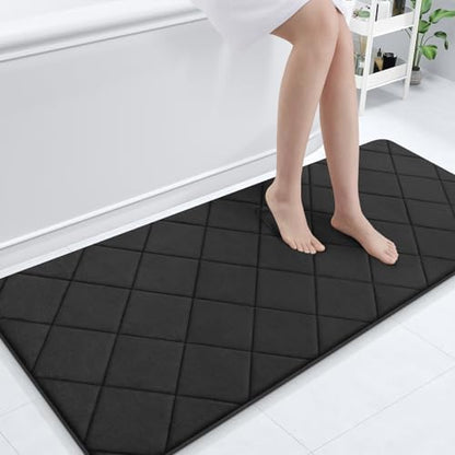 OLANLY Memory Foam Bath Mat 70x24, Ultra Soft and Absorbent Bathroom Rugs