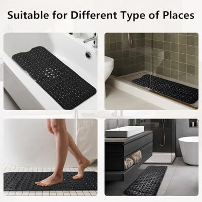 XLHOMO 26PC Bathroom Accessories Set - Gorgeous Black Bathroom Set, Bathroom Accessory Set, Black Shower Curtain Set with Bathtub Mats for Shower Tub