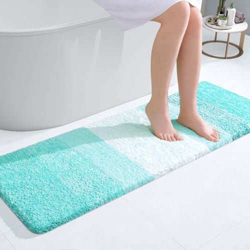 OLANLY Bathroom Runner Rug 47x17, Extra Soft Absorbent Microfiber Bath Rugs