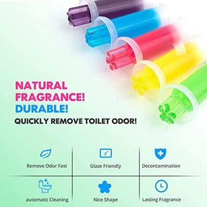 KILOSTEP Toilet Gel, 60 Count 5 Kinds Of Scent Toilet Cleaner Bowl Gel Stamp Kit Air Freshener