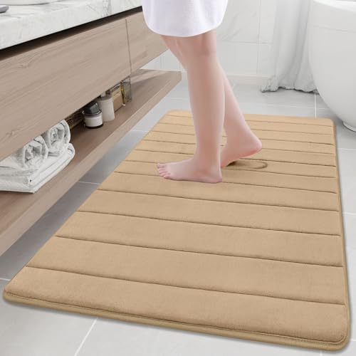 Buganda Memory Foam Bath Mat 47 x 32, Ultra Soft Absorbent Bathroom Rugs