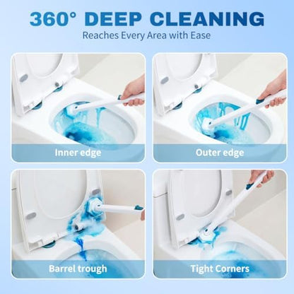 Vacplus Toilet Wand Refills, 30 Count, Disposable, Clorox Compatible, Blue