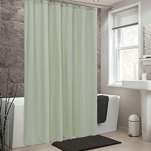 ALYVIA SPRING Sage Green Fabric Shower Curtain Liner Waterproof - Soft & Light-Weight Cloth Shower Liner with 3 Magnets, Hotel Quality & Machine Washable - Standard Size 72x72, Desert Sage (Pack of 2)