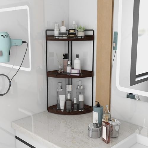 Dorhors Corner Bathroom Organizer Countertop,Vanity Counter Storage Shelf