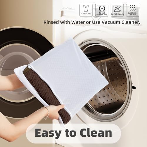 TYUU Bathroom Rugs Non Slip Washable, Super Absorbent Thin Bath Mat Quick Dry Low Pile Bathroom Rug, Brown 20"x48"