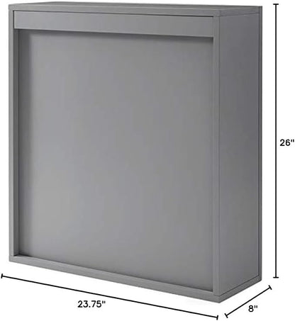 Crosley Furniture Tara Wall Mounted Bathroom Storage Medicine Cabinet with Shelves, Vintage Gray