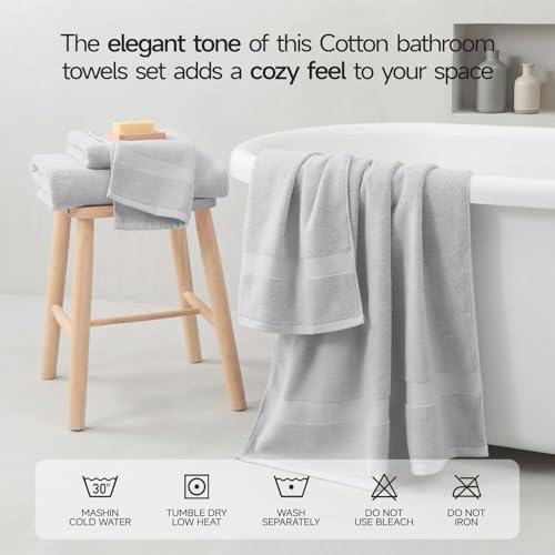 ecolook Ultra Soft 6-Piece Towel Set, 100% Cotton