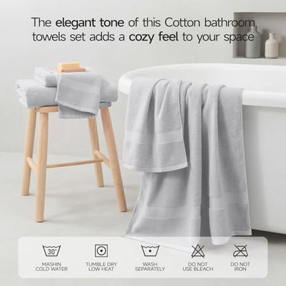 ecolook Ultra Soft 6-Piece Towel Set, 100% Cotton