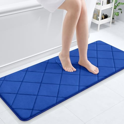 OLANLY Memory Foam Bath Mat 47x20, Ultra Soft and Absorbent Bathroom Rugs