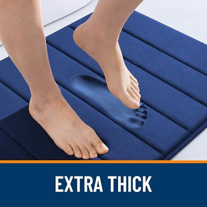 OLANLY Memory Foam Long Bathroom Rugs Runner 59x20, Super Soft Absorbent