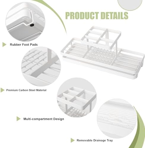 Toothbrush Holders Toothpaste Organizer Bathroom Accessories, White