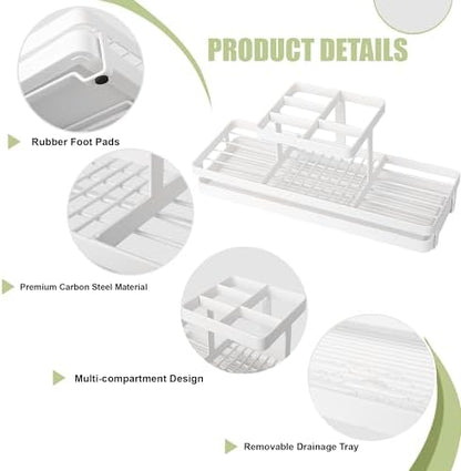 Toothbrush Holders Toothpaste Organizer Bathroom Accessories, White