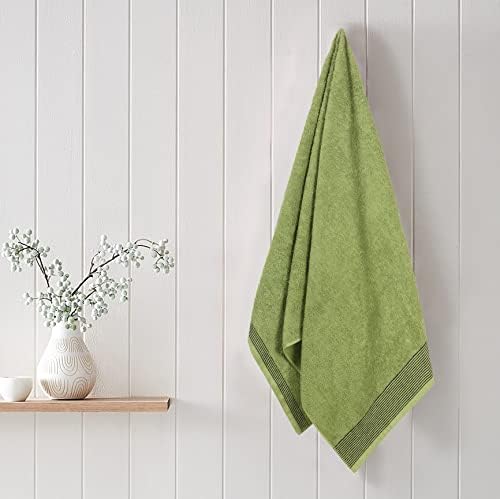 Belizzi Home Ultra Soft 2 Pack Oversized Bath Towel Set 28x55 inches, 100% Cotton Large Bath Towels, Ultra Absorbant Compact Quickdry & Lightweight Towel, Ideal for Gym Travel Camp Pool - Kiwi Green