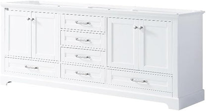 Dukes 80 in. W x 22 in. D White Double Bath Vanity