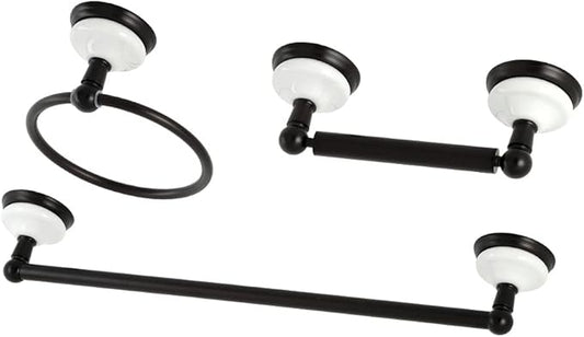 Kingston Brass BAK111248ORB Victorian 3-Piece 18-Inch Towel Bar Bathroom Accessory Set in Oil Rubbed Bronze
