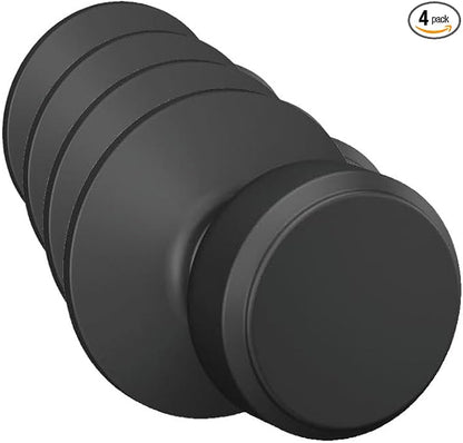 SCHLAGE F10 BWE 622 Bowery Door Knob, Hall & Closet Passage Lock, Matte Black (Pack of 4)