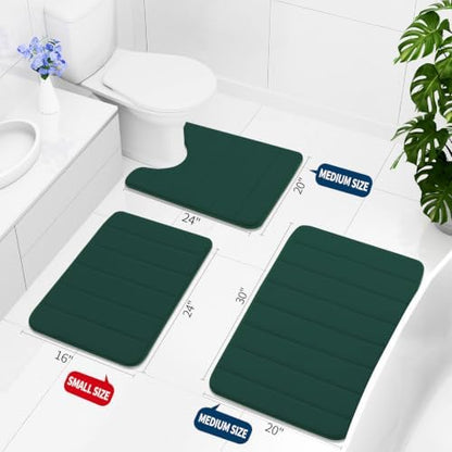 Buganda Memory Foam Bath Mat 30 x 20, Ultra Soft Absorbent Bathroom Rugs