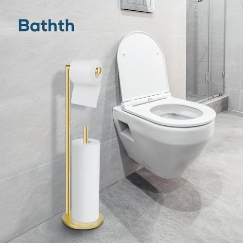 Toilet Paper Holder Stand, Gold Toilet Paper Holder Free Standing