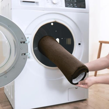 HUXMEYSON 3-Piece Memory Foam Bathroom Rug Set, Brown