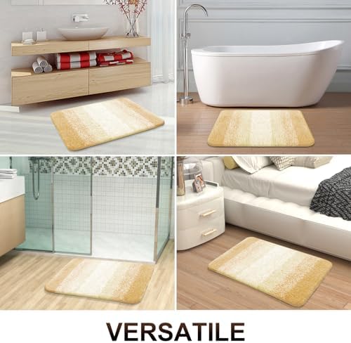 OLANLY Small Bathroom Rugs 24x16, Extra Soft Absorbent Microfiber Bath Rugs