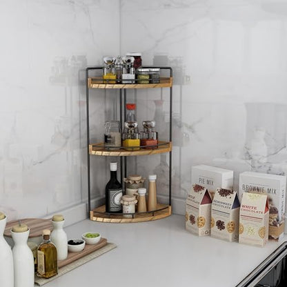 Dorhors Corner Bathroom Organizer Countertop,Vanity Counter Storage Shelf