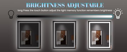 JISOSO LED Bathroom Mirror, Bathroom Vanity Mirror,36"x36"