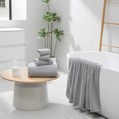 YTYC 39x78 Bath Sheets Set,Towels for Bathroom,Silver Grey,6-Pieces