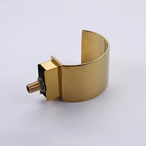 Sprinkle Elegant Waterfall Double Handle Bathroom Sink Faucet Arc Waterfall Spout Bathtub Filler Widespread Bathroom Faucet Gold