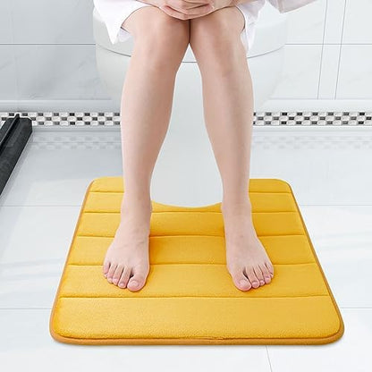 Buganda Memory Foam U-Shaped Toilet Rugs 24 x 20, Absorbent Bathroom mat