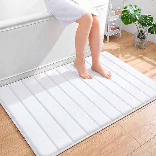 OLANLY Memory Foam Large Bath Mat 44x32, Super Soft Absorbent Bathroom Rugs