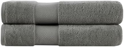 Madison Park Turkish 600 GSM Bath Sheet Set, 35 x 70 in - 2 Piece, Charcoal