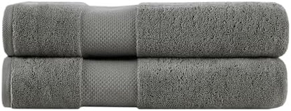 Madison Park Turkish 600 GSM Bath Sheet Set, 35 x 70 in - 2 Piece, Charcoal