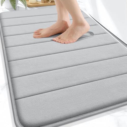 OLANLY Memory Foam Bath Mat 30x20, Super Soft and Absorbent Bathroom Rugs
