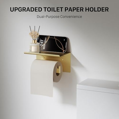 15-Piece 23.6 Inch Brushed Gold Bathroom Hardware Accessories Set