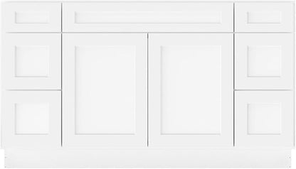 Furinno Shaker Two Drawer Stack Bath Vanity Cabinet Without Top, Ready to Assemble, 21 D x 60 W x 34.5 H, White