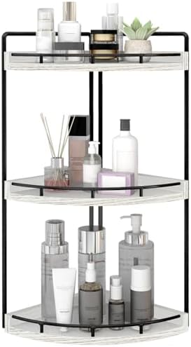 Dorhors Corner Bathroom Organizer Countertop,Vanity Counter Storage Shelf