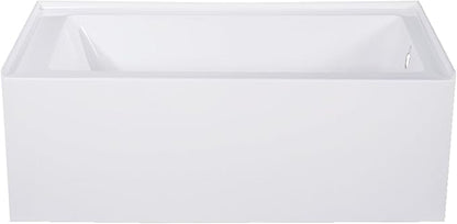 Kingston Brass VTAP543022R Aqua Eden Alcove Tub, White