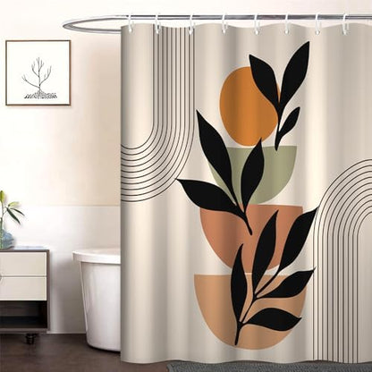 Boho Beige Shower Curtain for Bathroom 72x78 Inch