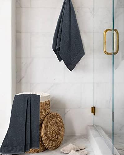 Belizzi Home Ultra Soft 2 Pack Oversized Bath Towel Set 28x55 inche, 100% Cotton Large Bath Towel, Ultra Absorbant Compact Quickdry & Lightweight Towel, Ideal for Gym Travel Camp Pool - Charcoal Grey