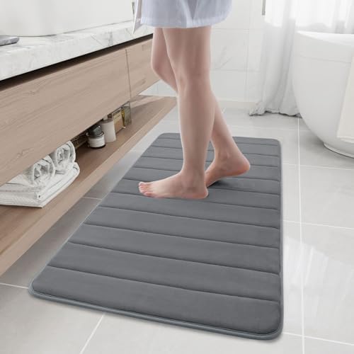 Buganda Memory Foam Bath Mat 44 x 20, Ultra Soft Absorbent Bathroom Rugs