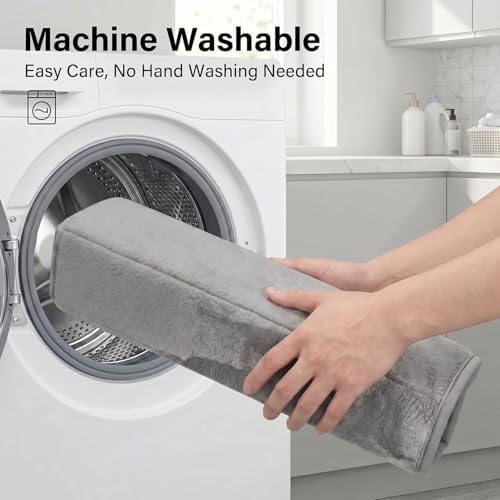 2 Piece Memory Foam Bath Mat Set, Extra Soft Absorbent Bathroom Rugs with U-Shaped Toilet Rug, Non-Slip Backing, Machine Washable, 24x16 + 20x20 U-Shaped, Gray