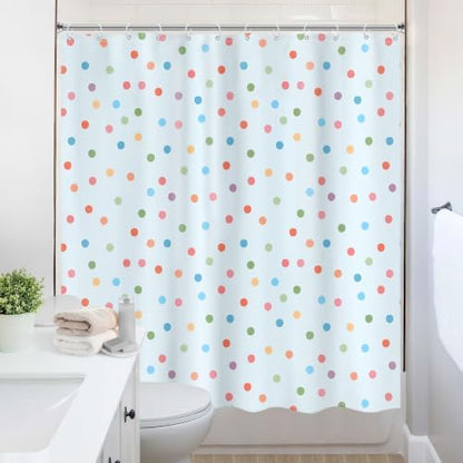 Polka Dot Shower Curtain Blue Pastel Modern Abstract Bathroom Curtain Sets