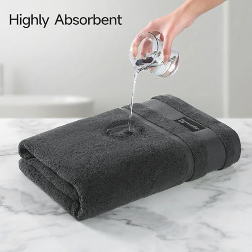 REDKISS 2 Pack Large Bath Towels Set, 100% Cotton, 32x63 in, Heavyweight 760G, Highly Absorbent & Quick Dry, Super Soft Luxury Towels for Bathroom,Hotel Collection - Gray Green