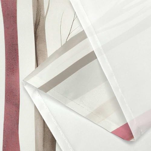 Birch Forest Abstract Shower Curtain Farmhouse Bathroom Decor 72X72 Inch