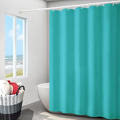 LLSCL Sapphire Blue Fabric Shower Curtain Liner with Magnets, Waterproof Hotel Quality, 72 x 72 Machine Washable