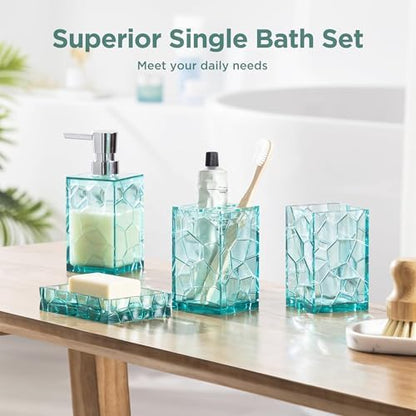 HBlife Bathroom Accessories Set, Acrylic Bathroom Counter Set of 4