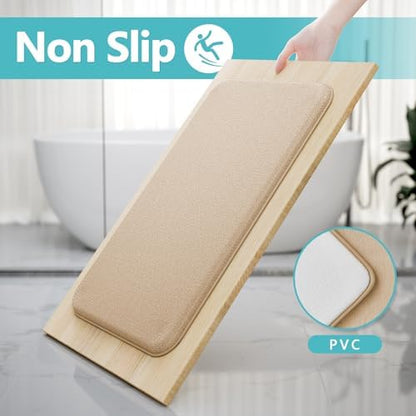 Beige Bath Mat Sets Extra Soft Memory Foam Bathroom Rugs 3 Piece Non Slip Absorbent & Dry Living Mat Sets Washable Bath Carpets with Toilet Rug,Bath Rugs for Bathroom,Tub,Shower,Kitchen,Bedroom